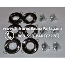 COMPLETE LIGHT ASSEMBLY 220V / 240V - COMPLETE LIGHT ASSEMBLY 6 HOUSING IN SILVER FINISH WITH 6 BULBS 220V / 240V 4