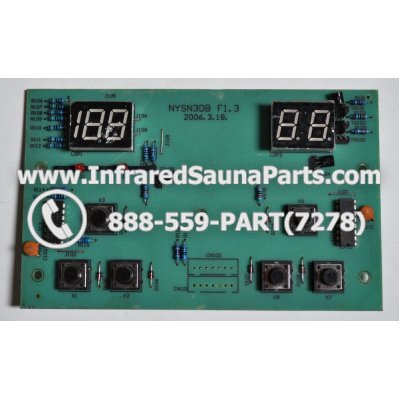 CIRCUIT BOARDS / TOUCH PADS - CIRCUIT BOARD  TOUCHPAD ZENAWAKENING INFRARED SAUNA NYSN3DB F1.3 1